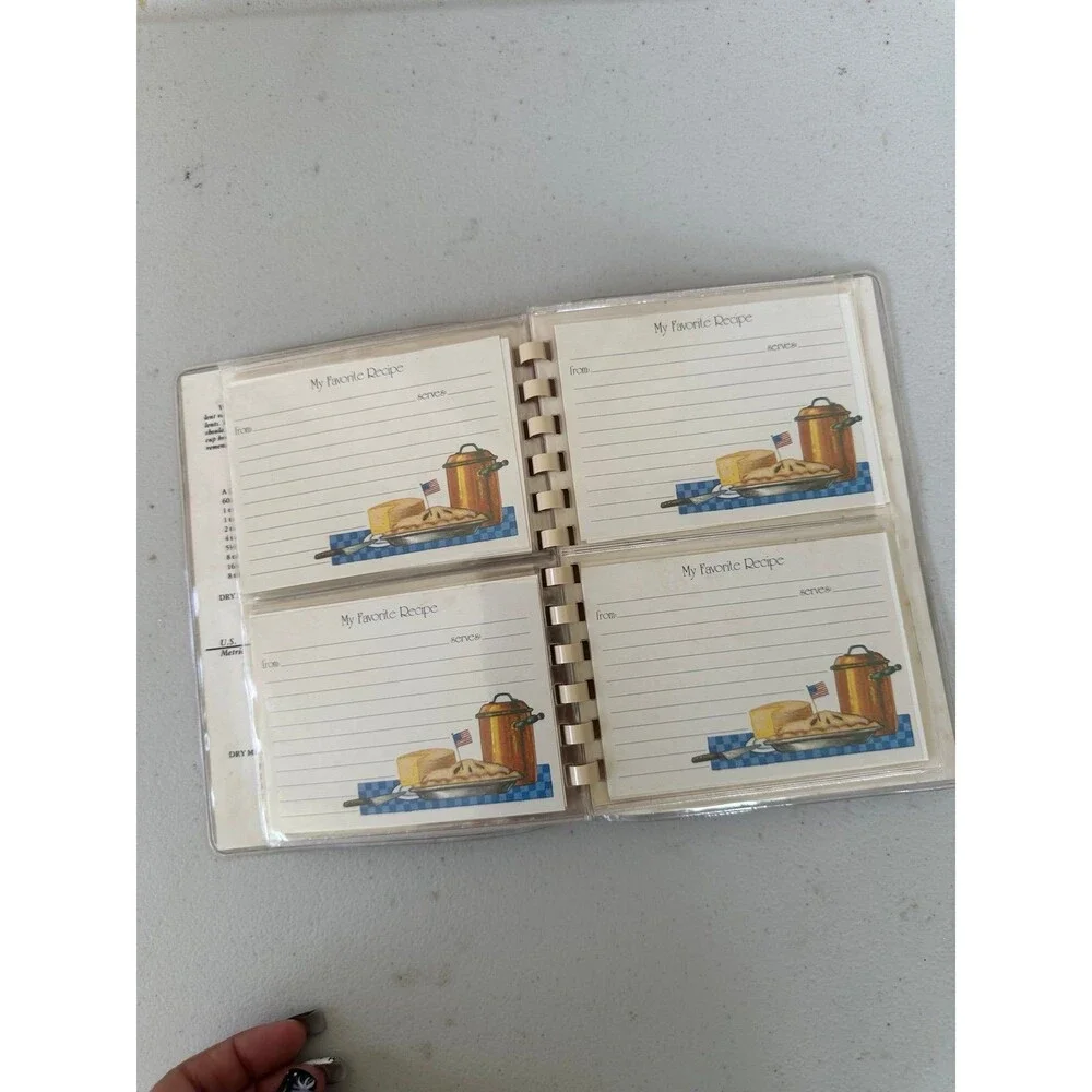 Vtg Unused New Home Sweet Home Russell Bushee Plastic Clear Cover Recipe Book